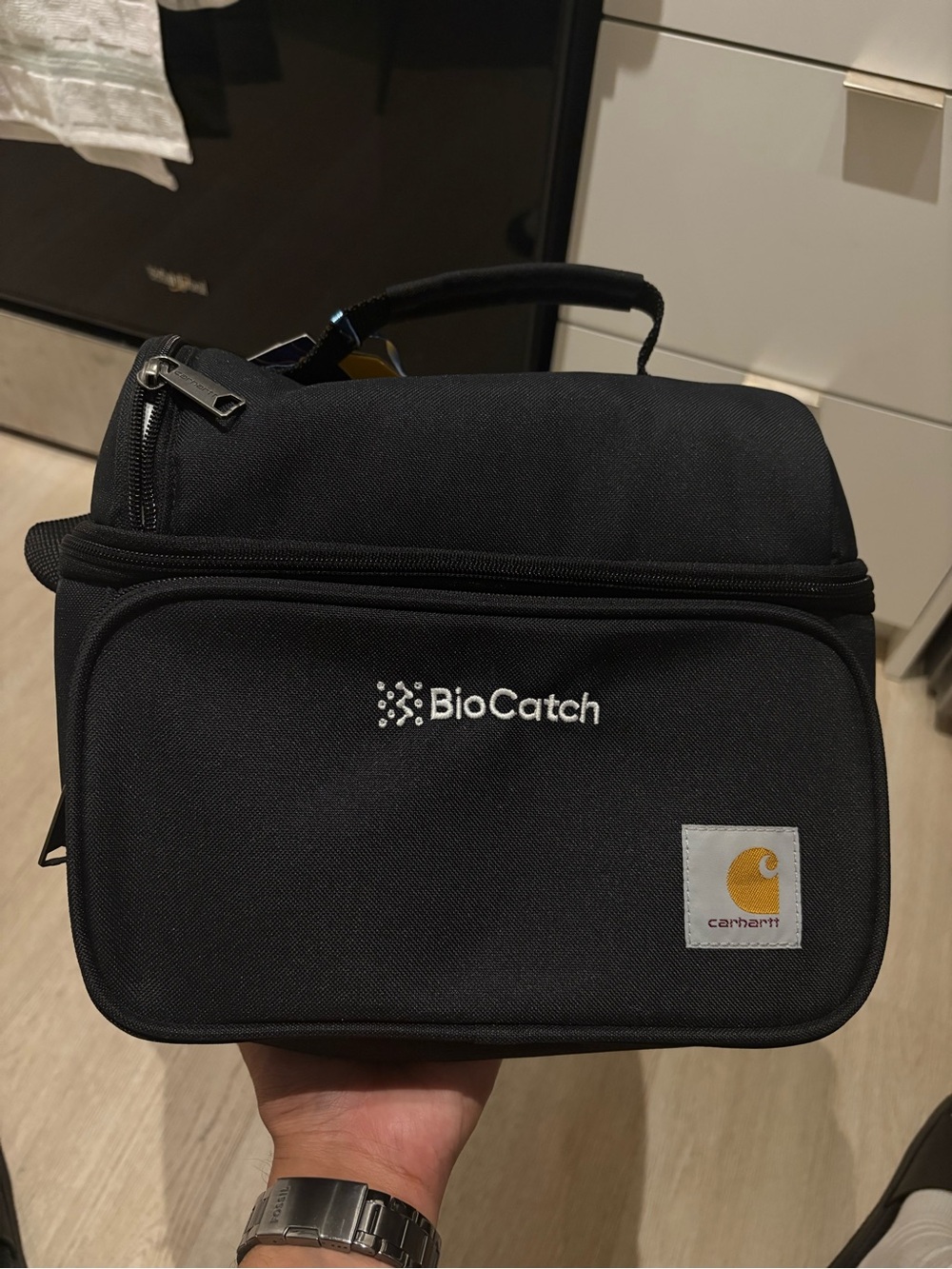 Carhartt Black Toiletry Organizer with BioCatch Logo